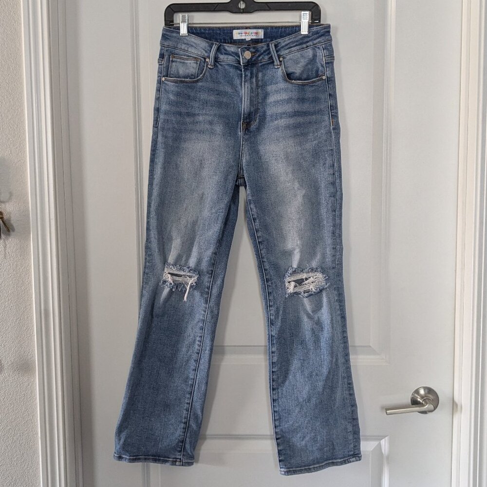 Risen Jeans Women's 30 Freckled Poppy Trophy Wife Hi Rise Ankle Slim Straight 11 - Picture 2 of 16